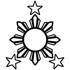 3 Stars And A Sun Logo Black And White