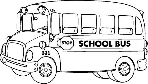 New School Bus Coloring Page X