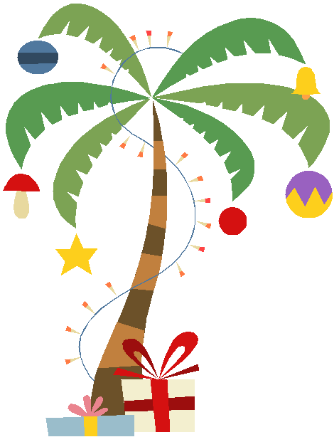 christmas palm tree clip art - photo #1
