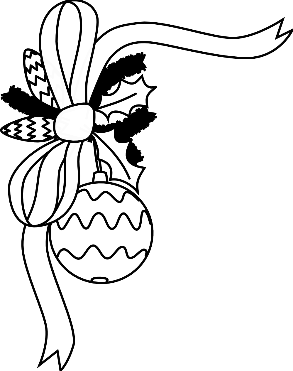 Clipartist Clip Art Christmas Decoration Black White Xmas : House ...