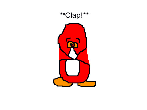 clapping penguin on Scratch