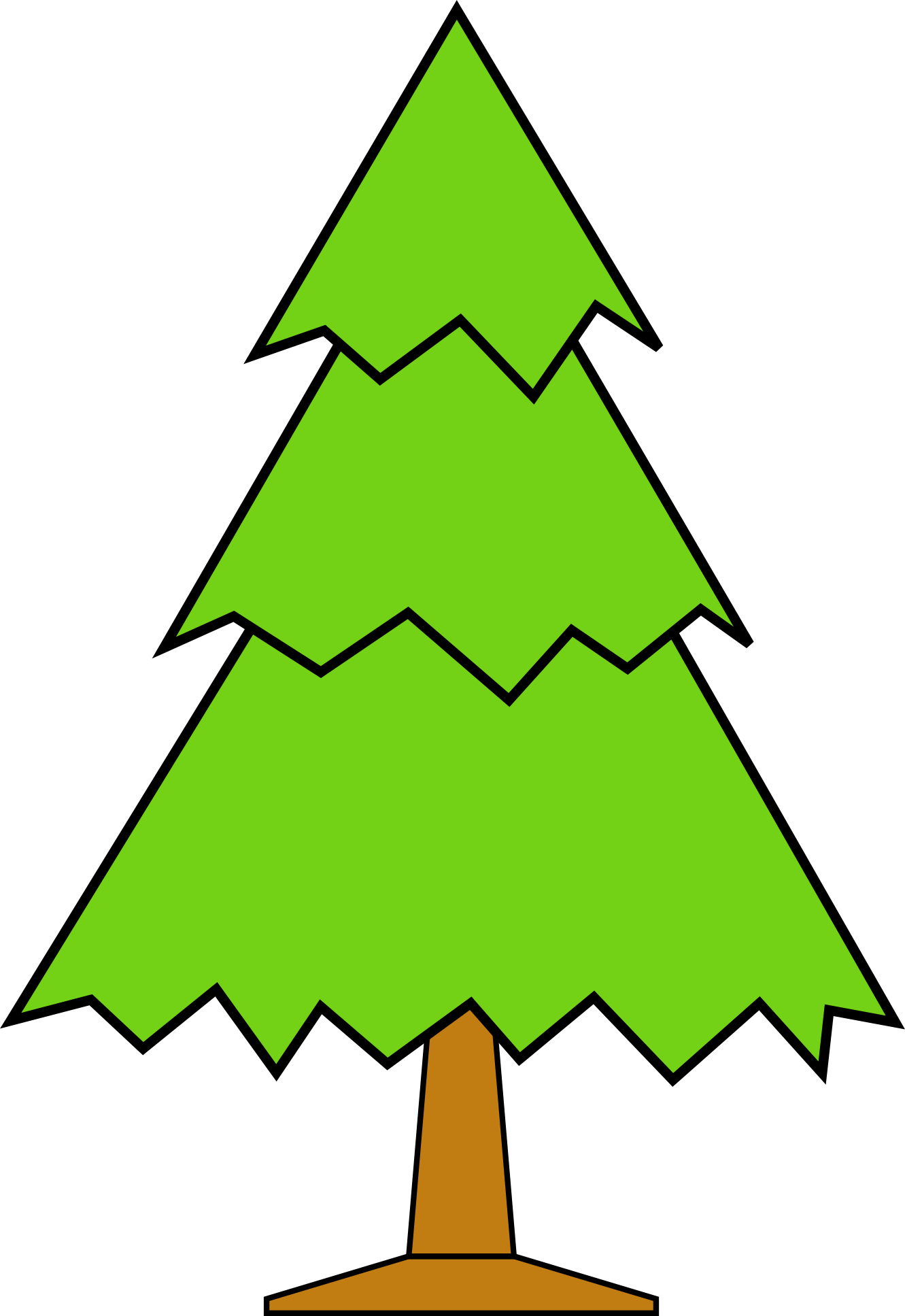 Clip Art Christmas Tree Outline - Free Clipart Images
