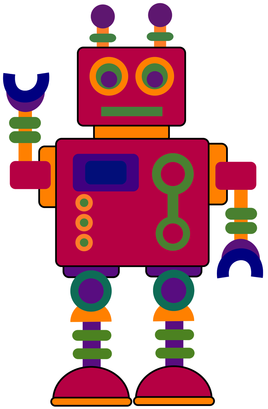 Cartoon robot clipart