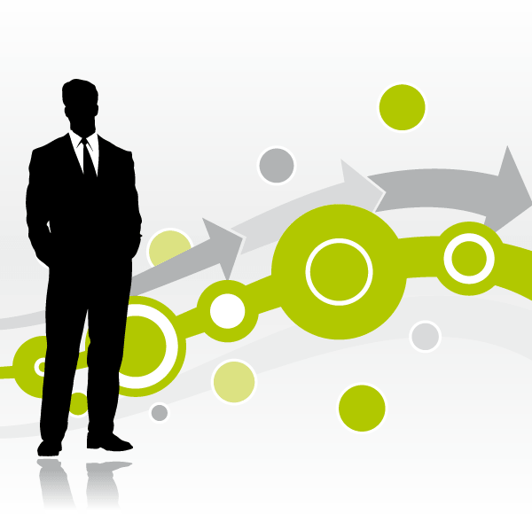 Vector Abstract Background with Businessman Silhouette | Download ...