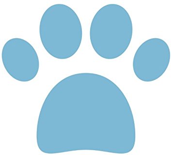 Amazon.com: DOG PET PAW PRINT LIGHT BLUE WHITE Vinyl Decal Sticker ...