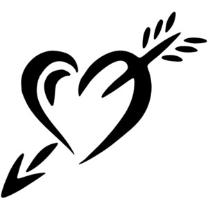 Clipart heart with arrow - ClipartFox