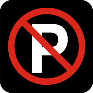 No Parking International Symbol Vinyl Sticker Window Wall Car Sign ...