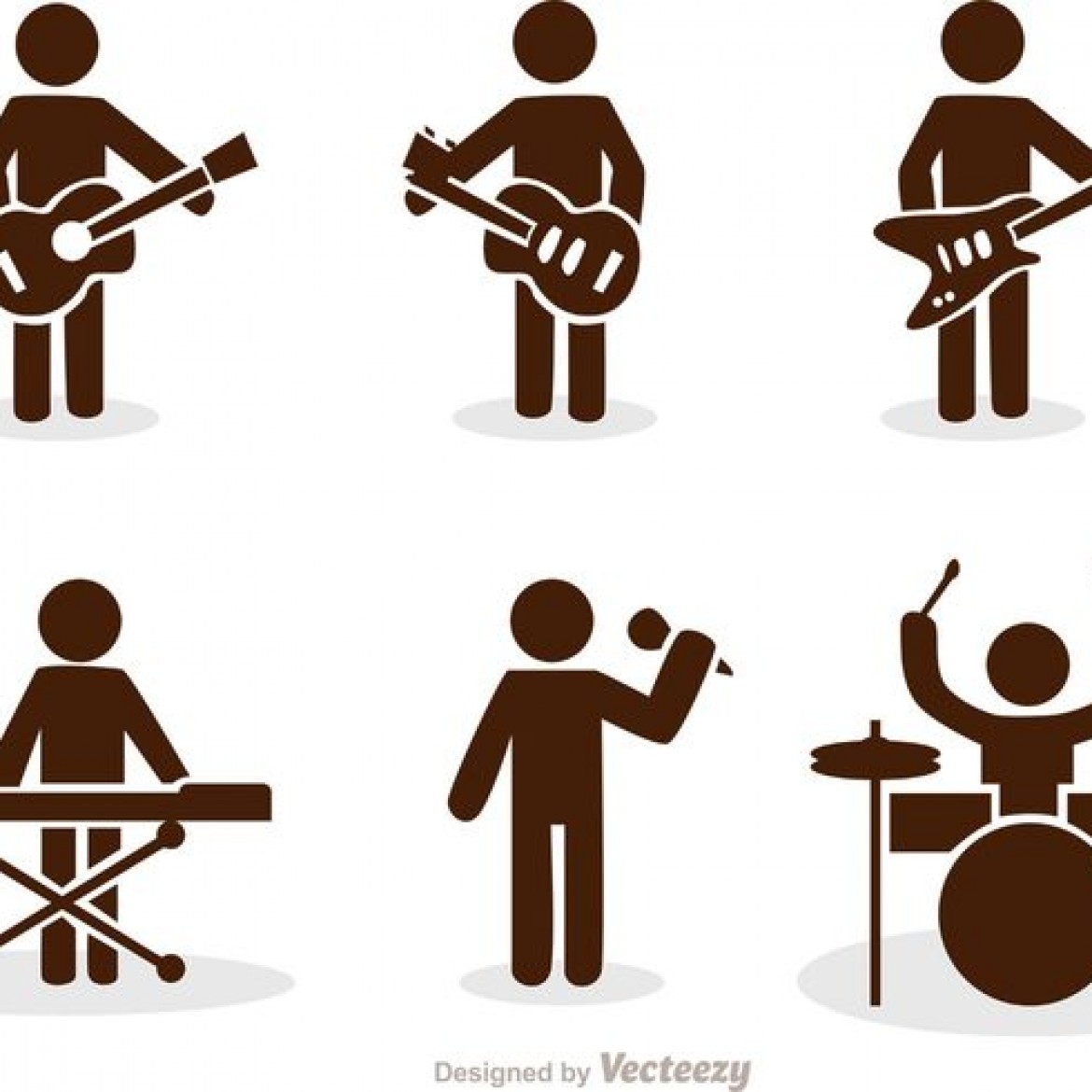 Free vector Band Stick Figure Icons Vector Pack #34586 | My ...