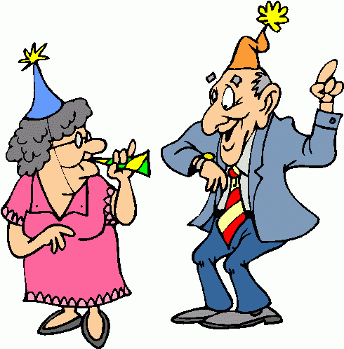 Happy old people clipart