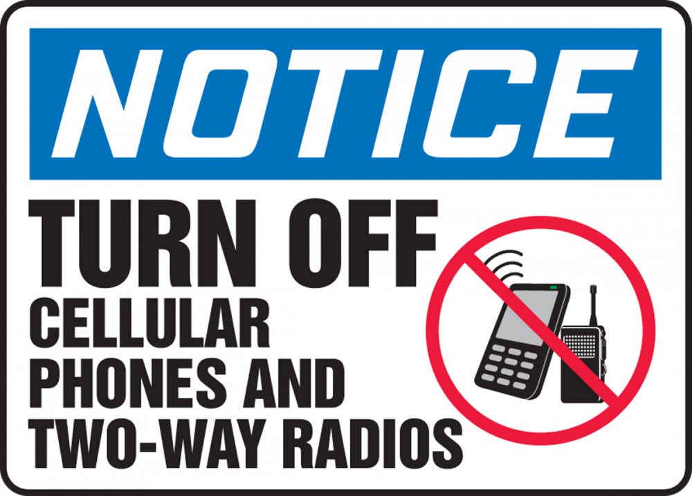 No Cellphones Signs - Accuform