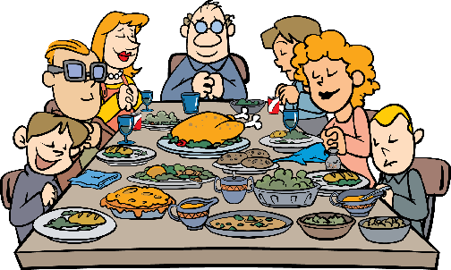 Dinner Table With Food Clipart