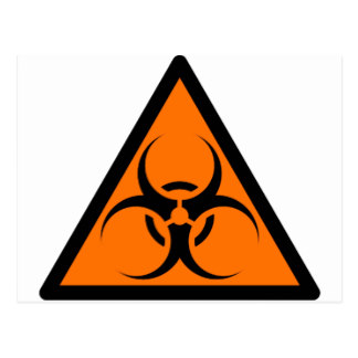 Orange Biohazard Symbol Cards | Zazzle