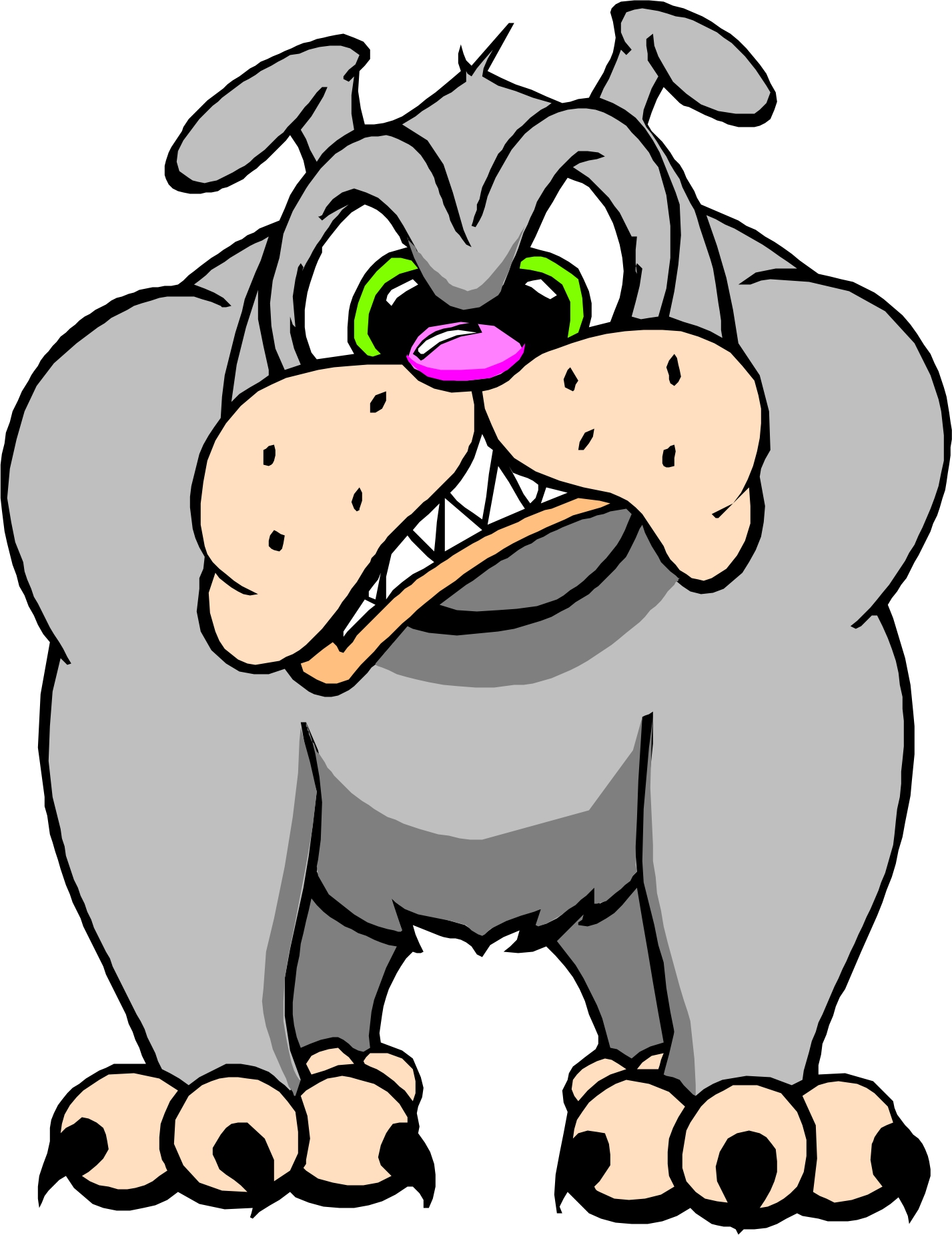 Cartoon Bulldog Face | Free Download Clip Art | Free Clip Art | on ...
