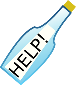 Message In A Bottle clip art Free Vector