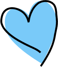 Heart clipart blue