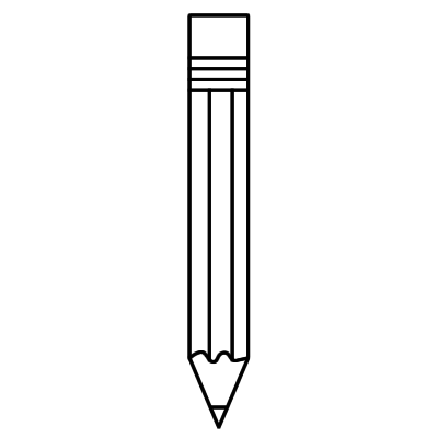 Black And White Clipart Of Pencil