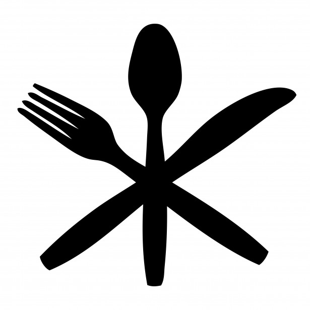 Clip art fork knife plate clipart 3