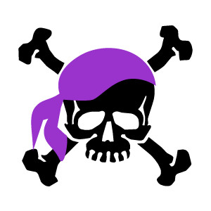 Pirate Graphics, Jolly Roger Skull and Bones with Scarf - Polyvore