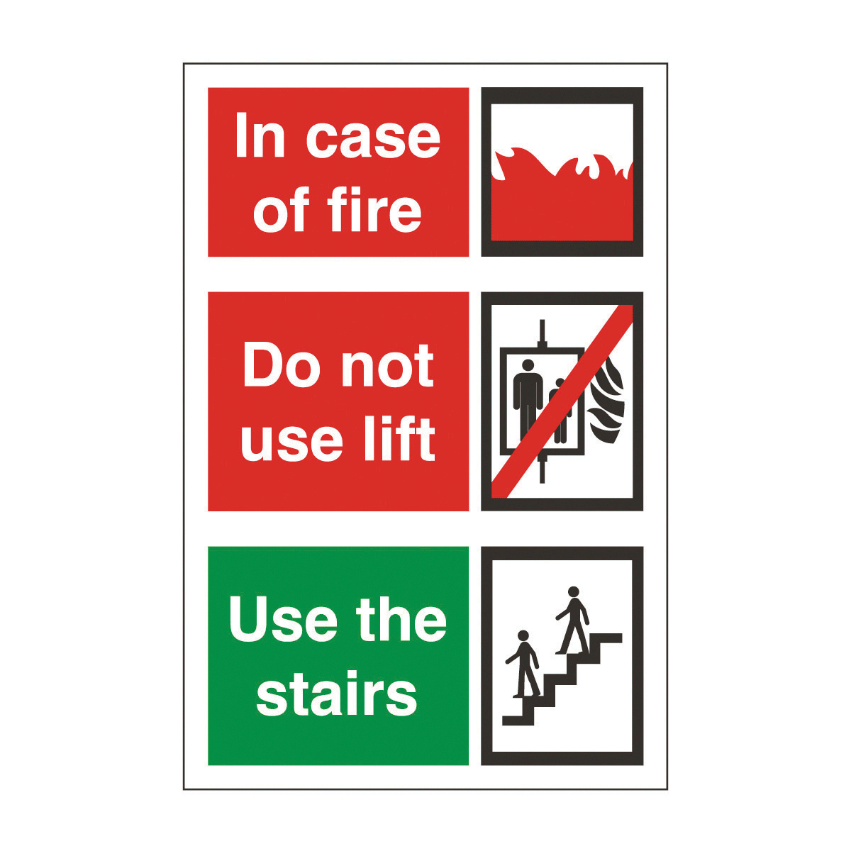 In Case Of Fire Safety Signs - Fire Action Notice Sign from BiGDUG UK