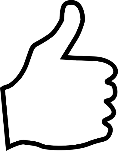 Thumb up symbol with right hand | Public domain vectors