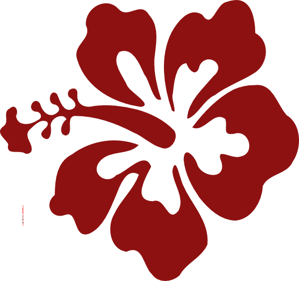 Hibiscus Flower Red clip art - vector clip art online, royalty ...