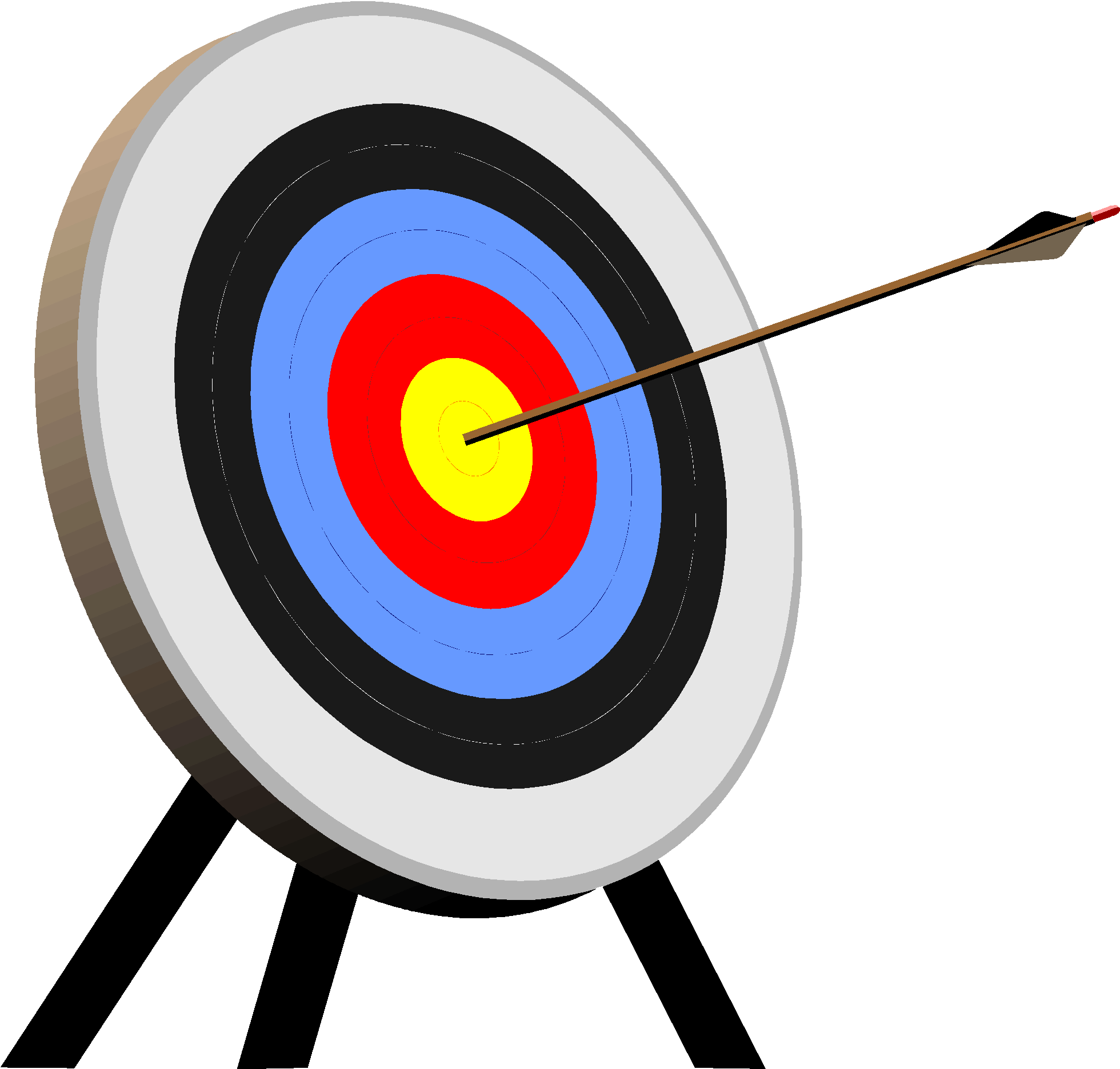 Bow and arrow target clipart