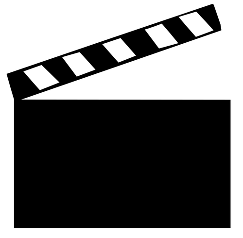 Movie action clapper board vector clip art | Public domain vectors