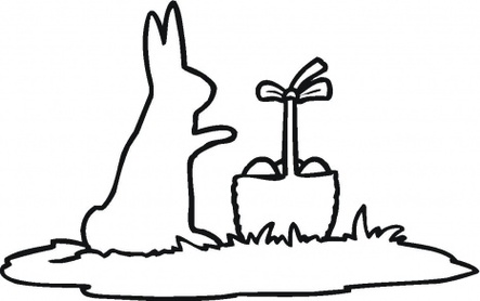 Easter Basket Outline Clipart - Free to use Clip Art Resource
