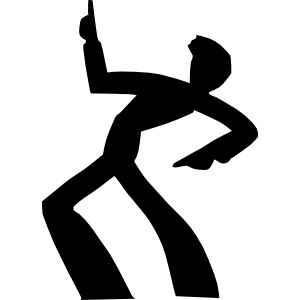 Dancing Man Silhouette clip art - Polyvore