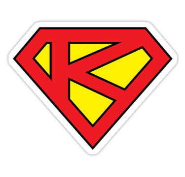 K" Superhero Emblem" Stickers by edskimo8 | Redbubble