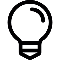 Lightbulb outline vector icon | Free Tools and utensils icons