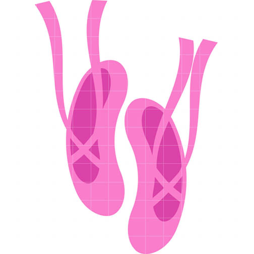 Ballerina Shoes Pink - Quarter Clipart