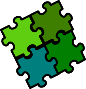Jigsaw-4-colors clip art - vector clip art online, royalty free ...