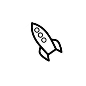 Rocket Ship Rubber Stamp space astronaut spaceman by terbearco