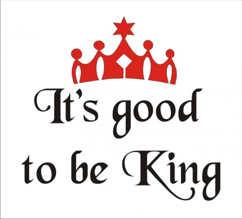 Stencil life quote king royal crown home castle man 9 x 8.5 inches ...