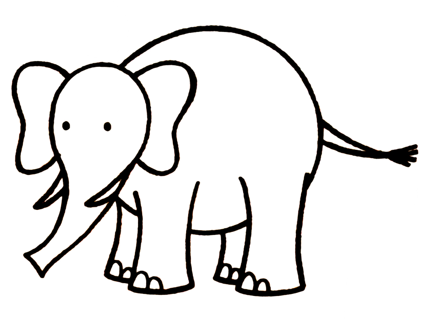 Indian Elephant Drawing - Free Clipart Images