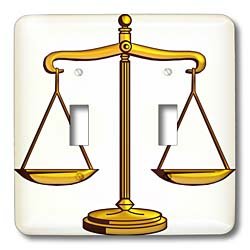 3dRose LLC lsp_41800_2 Scale Of Justice Symbol (Gold) Double ...