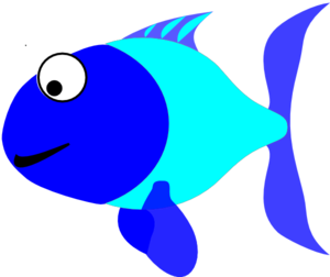 Blue And Turquoise Fish Clip Art - vector clip art ...