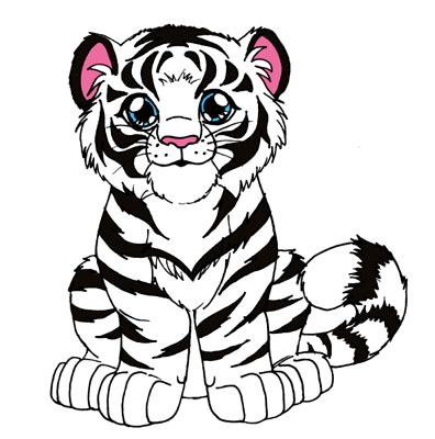 Cartoon White Tiger Clipart Best