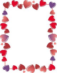 heart borders | Heart Frame, Pink Hearts and Red Hearts