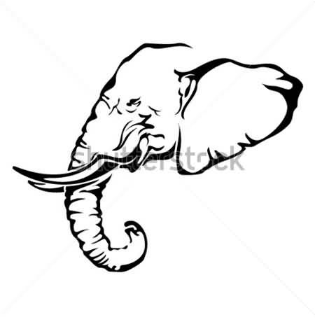 Ultimate Elephant Head Tattoo Design Make On Paper | Tattooshunter.com