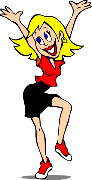 Clipart cartoon dancing girl