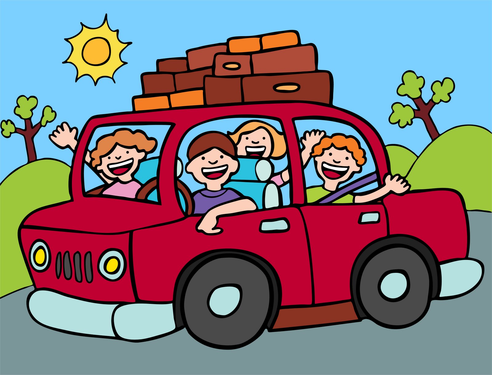 clipart family in car - photo #38
