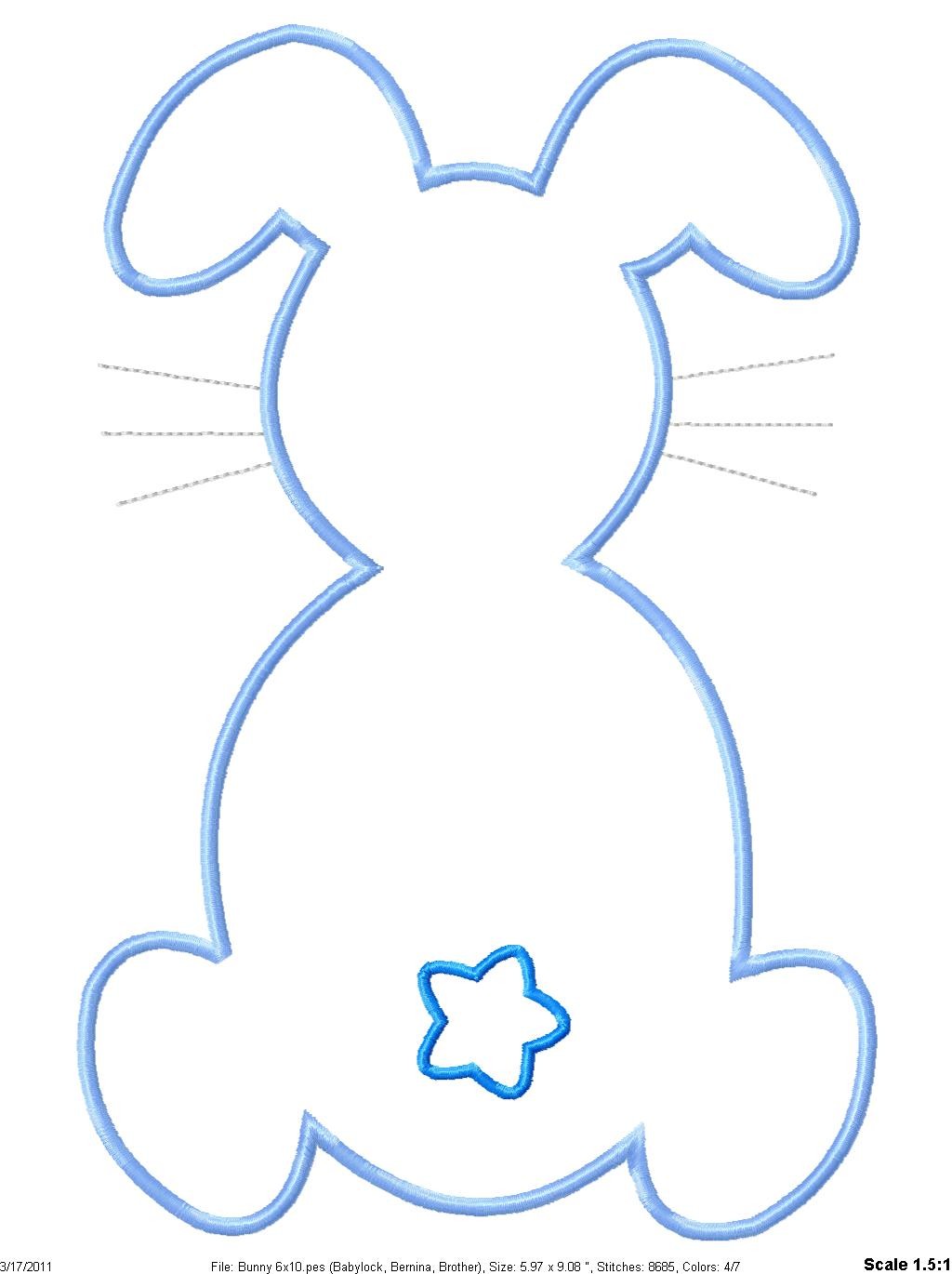 Best Photos of Bunny Rabbit Tail Outline - Easter Bunny Rabbit ...