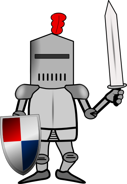 Knight In Armor With Shield And Sword Clip Art ...