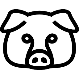 Pig face outline - Free Animals icons