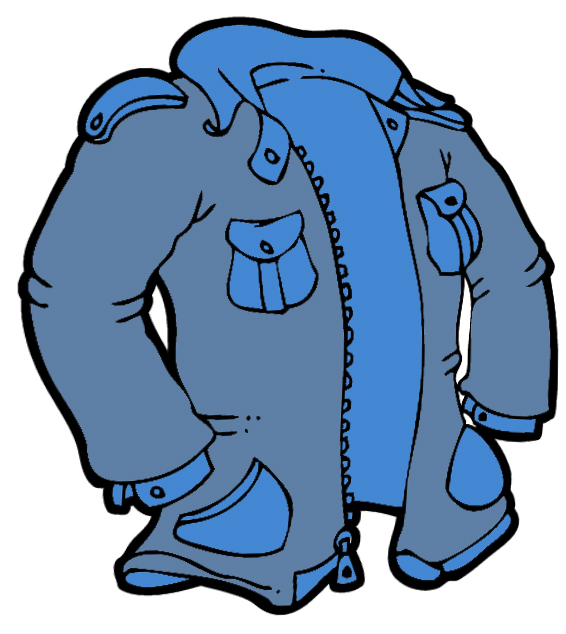 jacket clipart black and white - photo #26