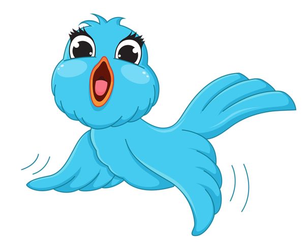 Animated blue bird clipart