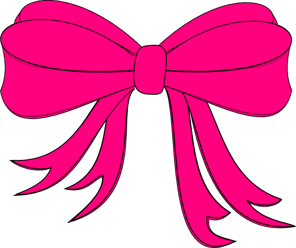 Pink bow clipart