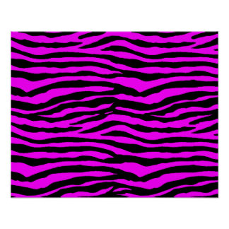 Pink Zebra Stripes Posters | Zazzle
